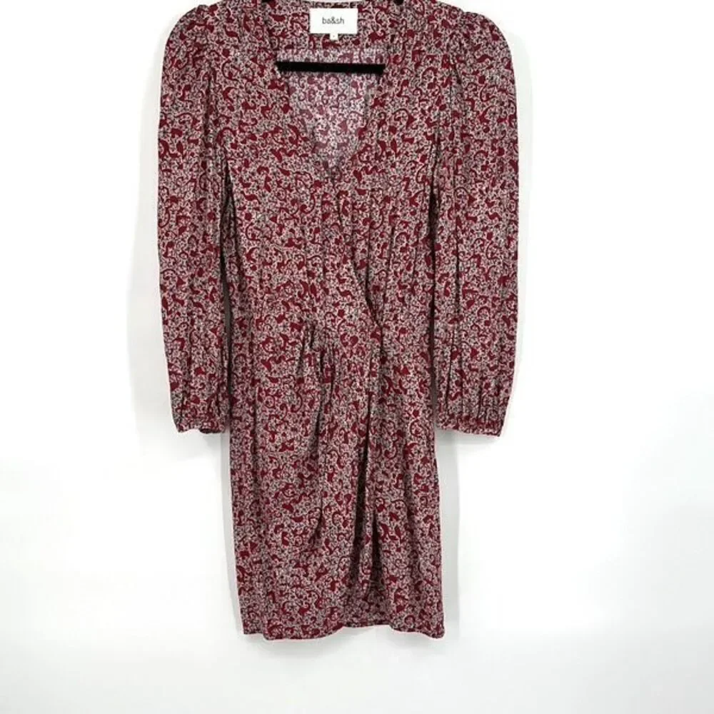 Ba&sh Floral Printed Camille Wrap Dress Size 2 - Picture 2 of 15